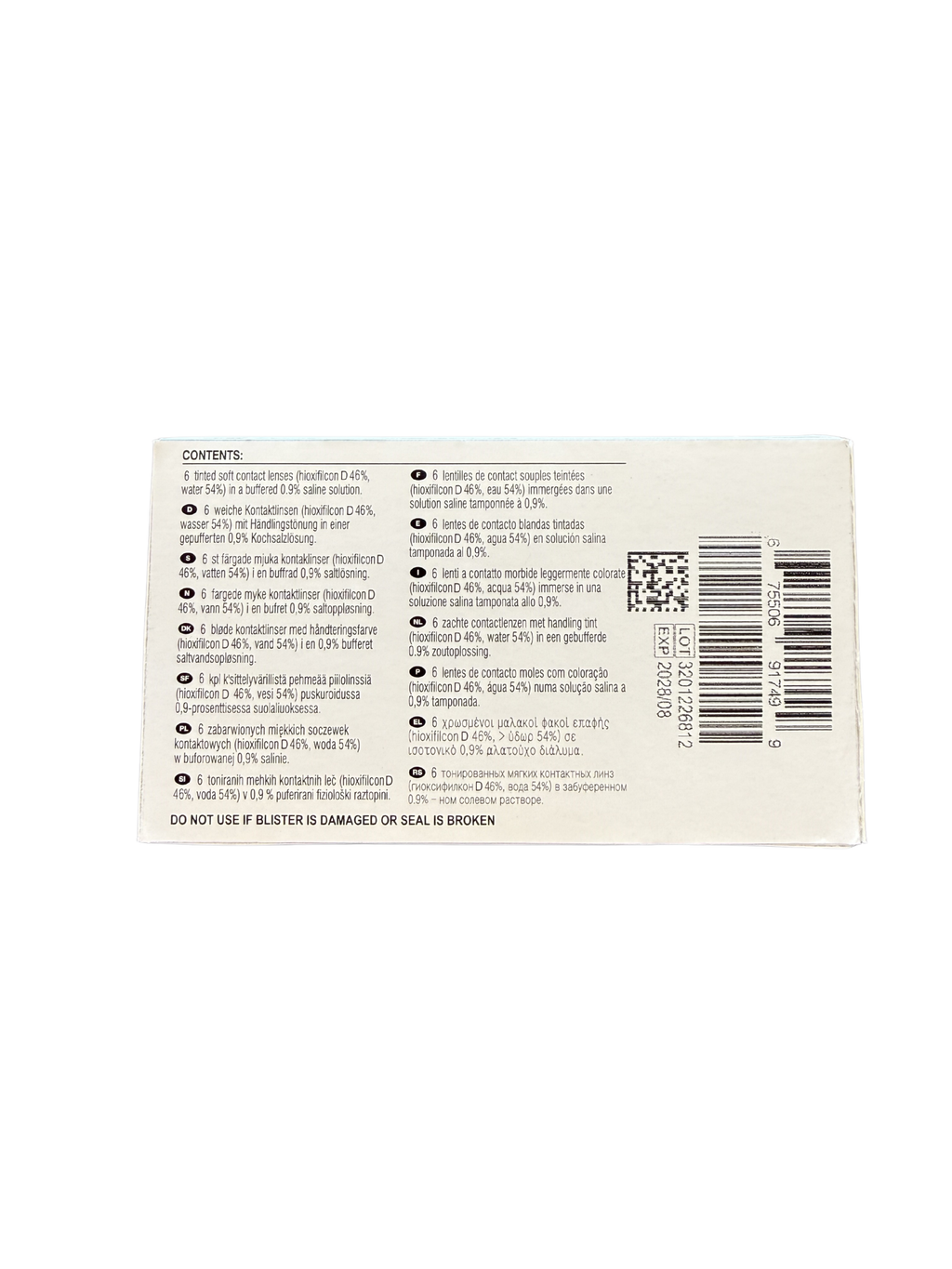 Aqua soft contact lenses- 1 pair