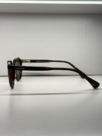 Semi round brown sunglasses-SS74107