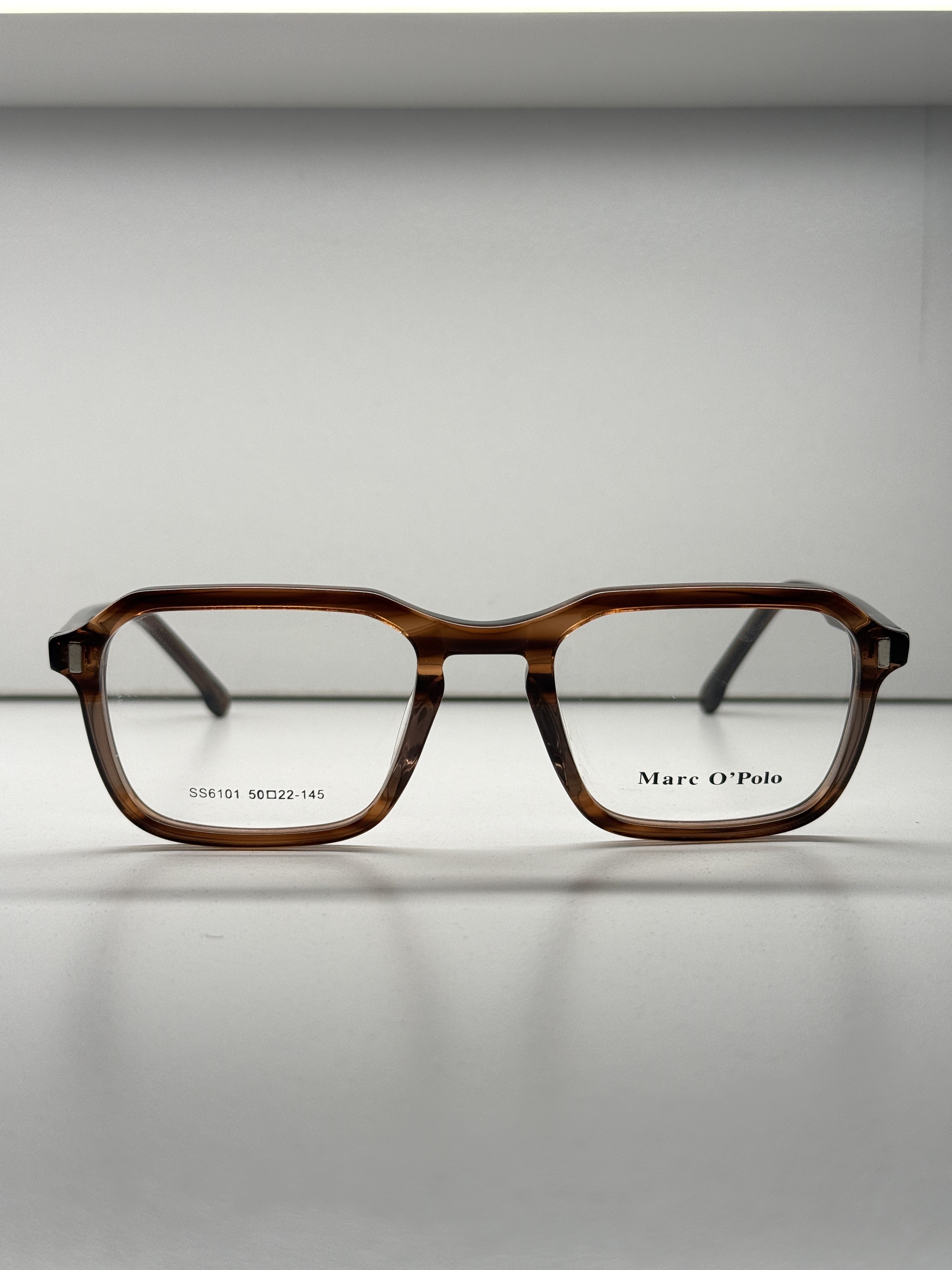 Brown clip-on eyeglasses- SS6101