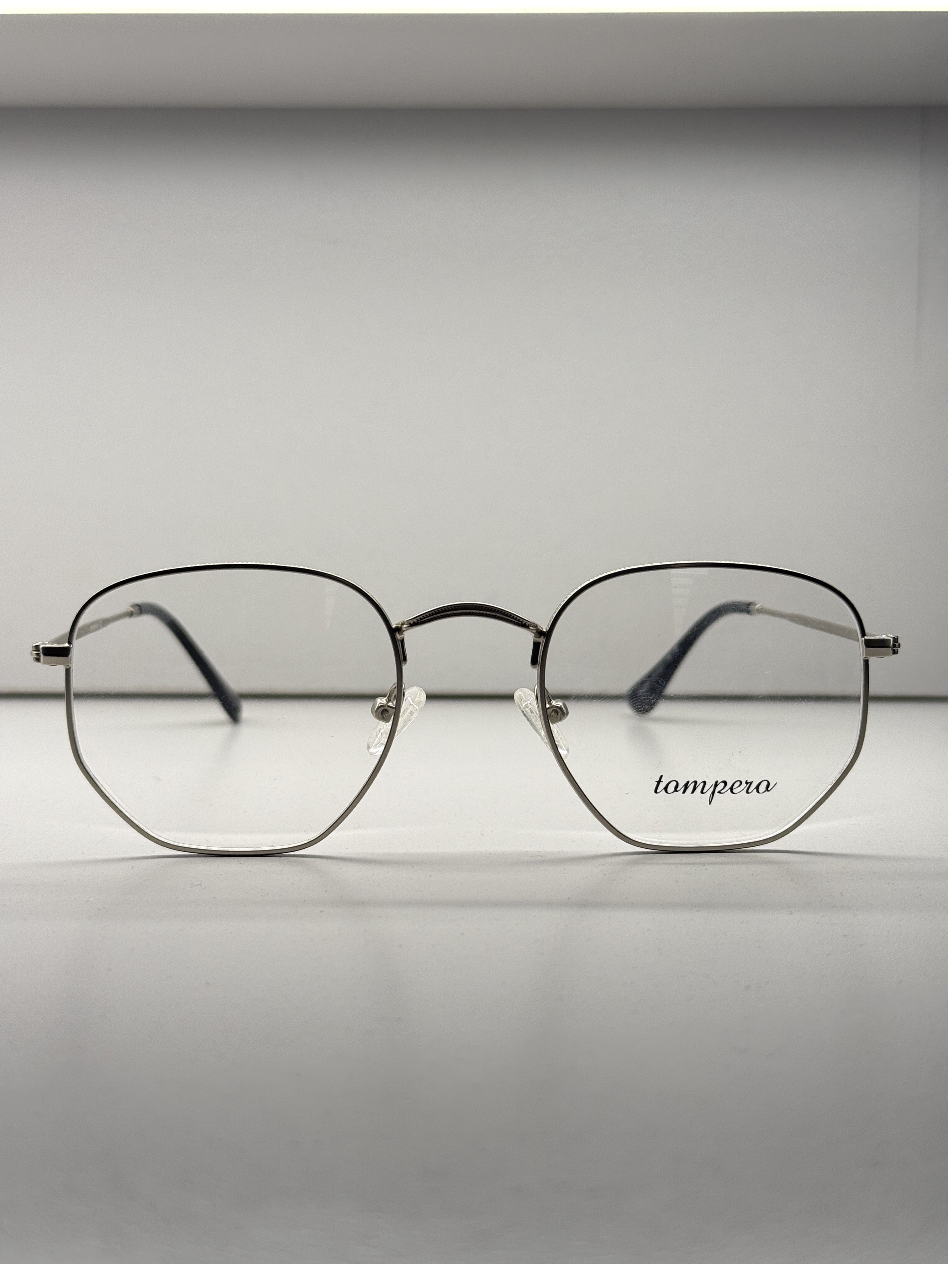 Silver Clip on eyeglasses- YC3041