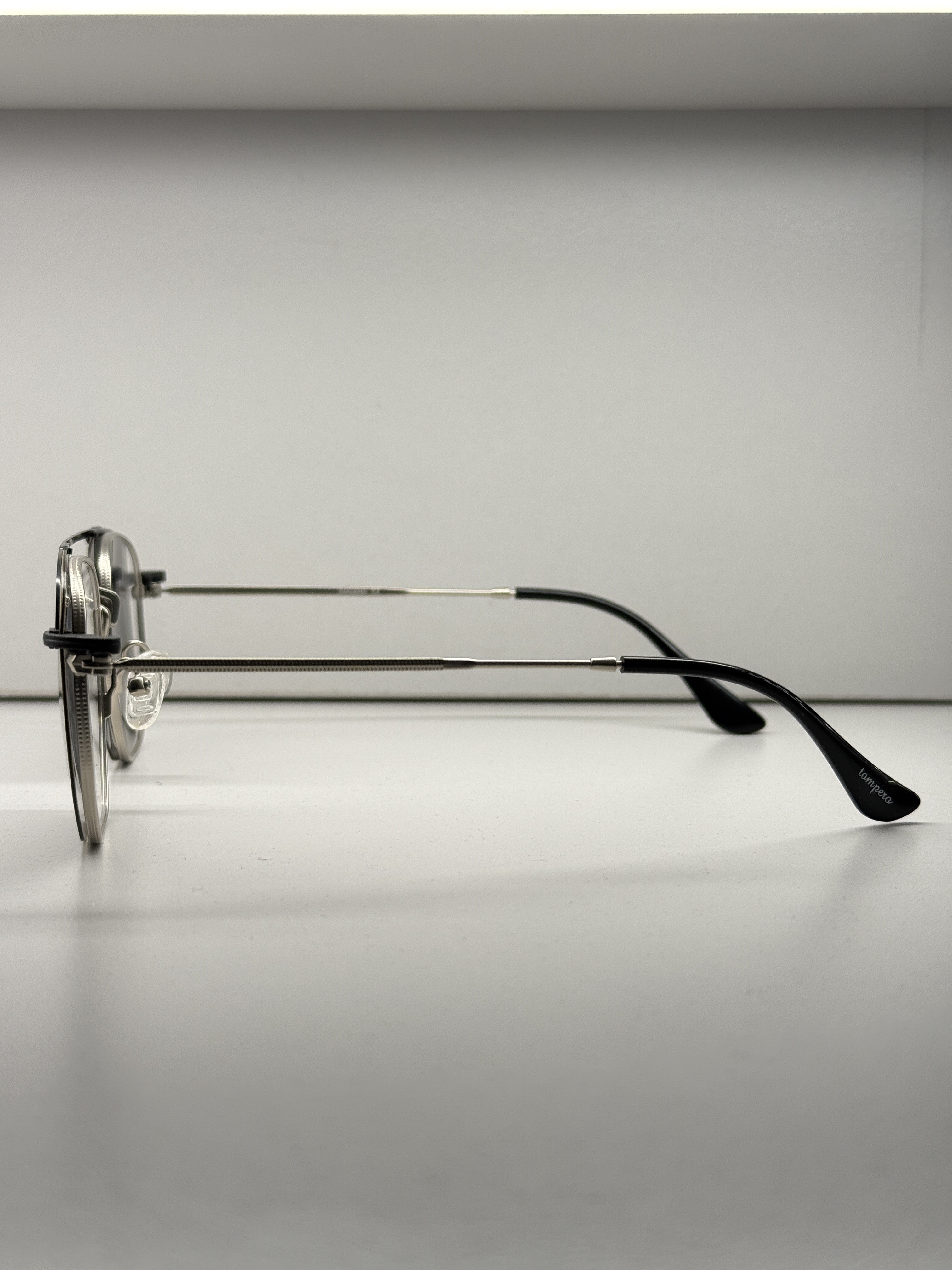 Silver Clip on eyeglasses- YC3041