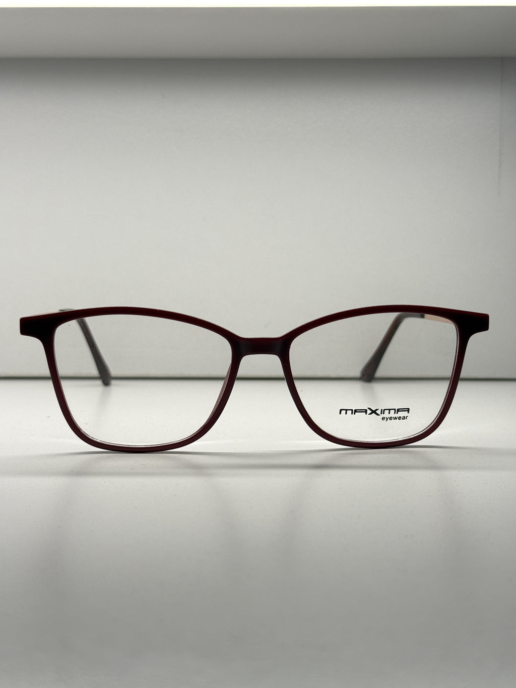 Cat-eye red clip-on eyeglasses-mm