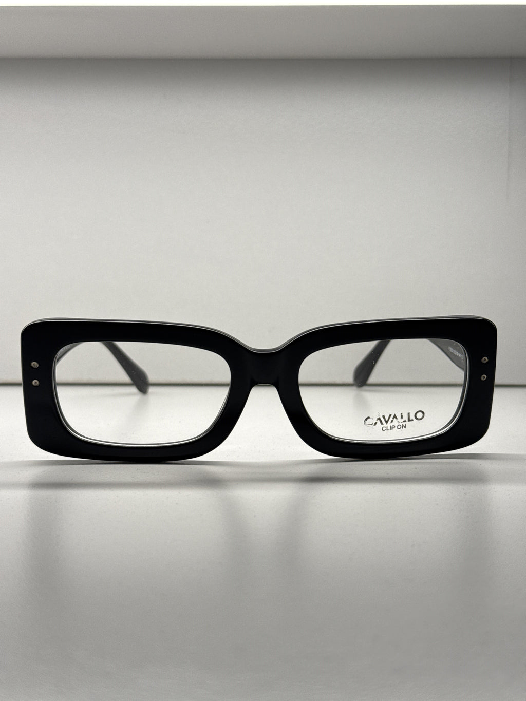 Trendy rectangular clip-on eyeglasses- F3050