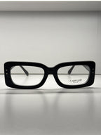 Trendy rectangular clip-on eyeglasses- F3050