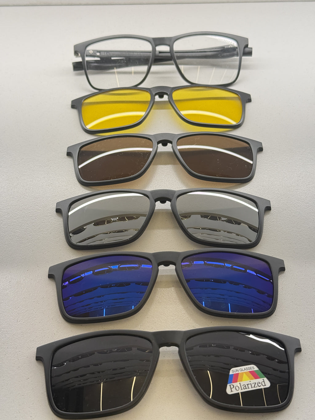 Clip-on eyeglasses with 5 clips - 2508A